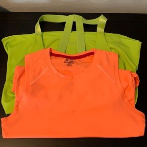 Neon athletic tanks